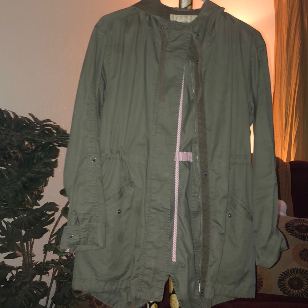 Army green utility jacket
